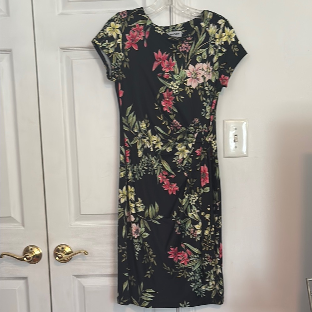 Floral Black Dress